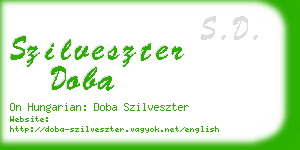 szilveszter doba business card